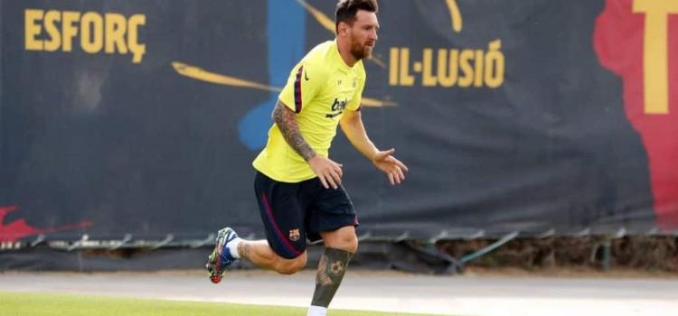 Messi ya entrenó con el Barca