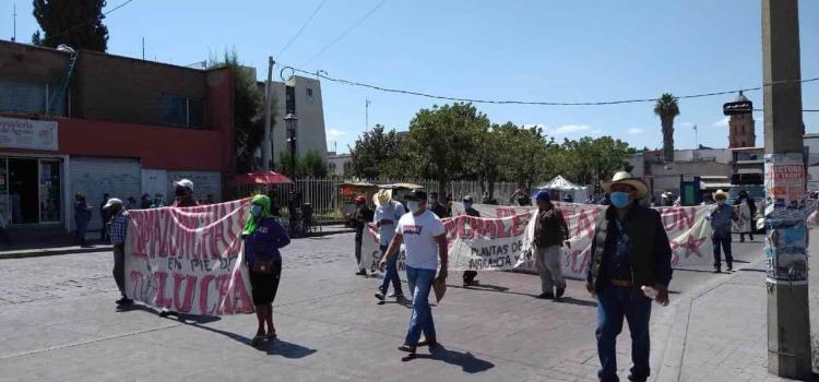 Protestó Antorcha en la capital de SLP