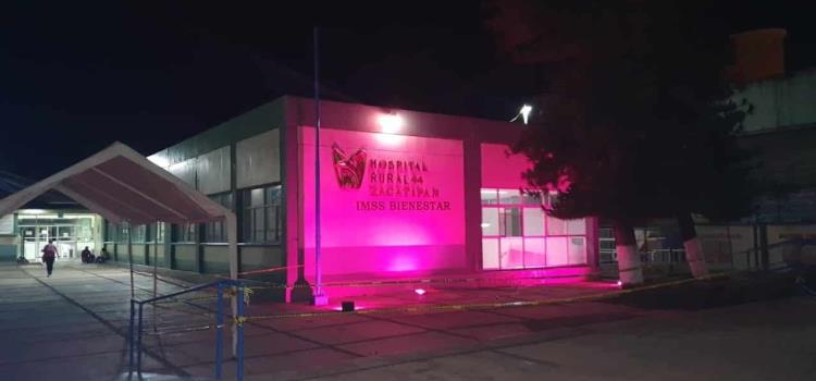 Hospital IMSS N-44 se ilumina de rosa 