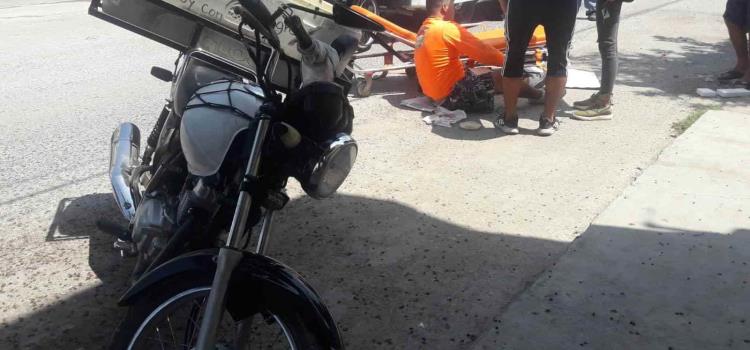 Ciclista arrollado  por motociclista  