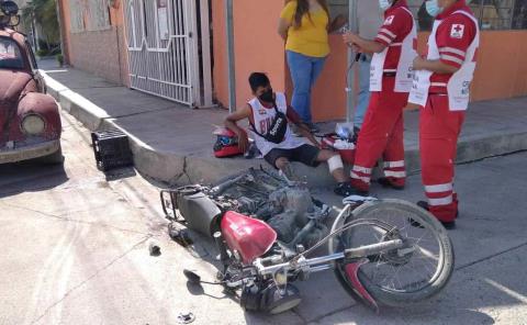 Motociclista herido    

