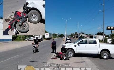 Juarense herido al caer de motocicleta