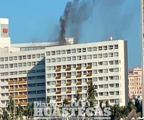 Se incendió un hotel en Cancún