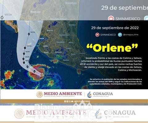 Se forma tormenta Orlene frente a costas mexicanas