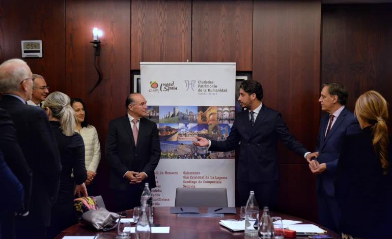Galindo encabezó firma de convenio con España