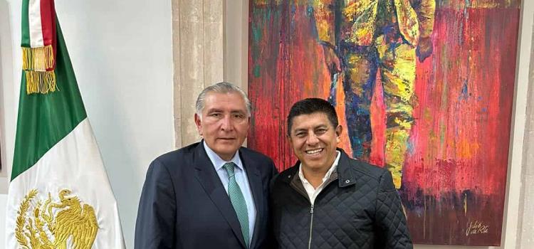 Sostiene secretario de Gobernación encuentro de trabajo con gobernador del estado de Oaxaca