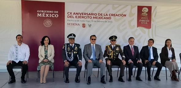 Daniel Andrade invitado especial en conmemoración del Día del Ejército en Pachuca