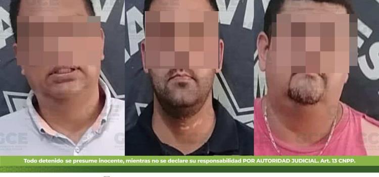 Tres detenidos de Ébano ante la FGR