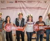 Gobierno de Hidalgo entregó acciones de vivienda en la Otomí-Tepehua