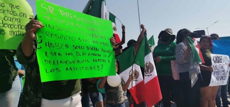 Marcharon en respaldo al Ejército Mexicano