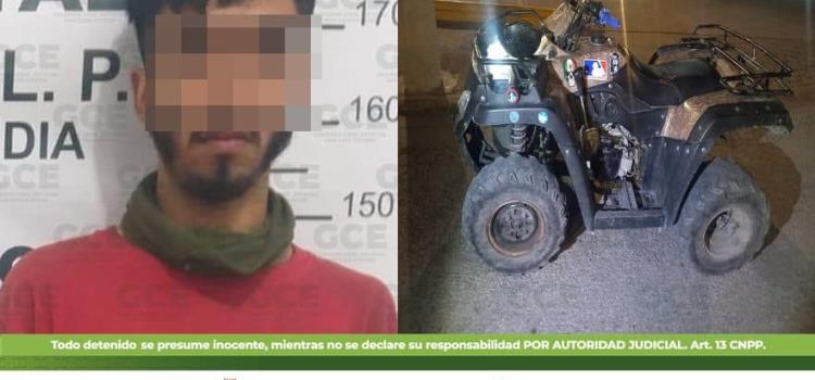 Motociclista llevado preso