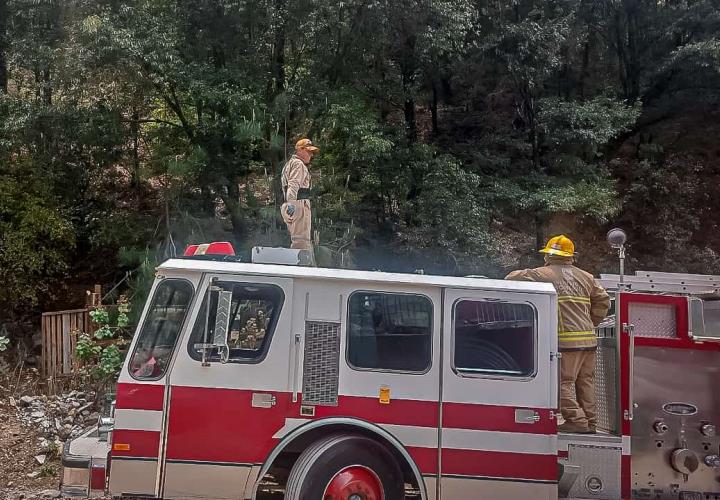 Actualización del estado que guarda el incendio en el Parque Nacional Los Mármoles, en el municipio de Zimapán: