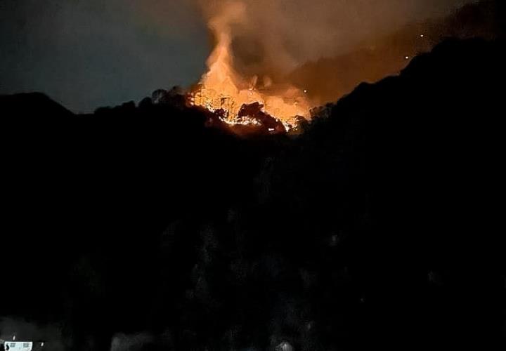 Actualización del estado que guarda el incendio en el Parque Nacional Los Mármoles, en el municipio de Zimapán: