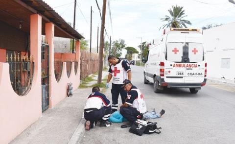 Mujer adulta sufrió caída