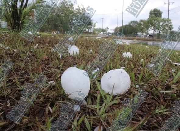 Sorprendente granizada en Platón