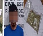 Capturan a tipo con marihuana