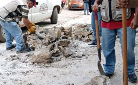 Retiraron escombro en calle del Chote 
