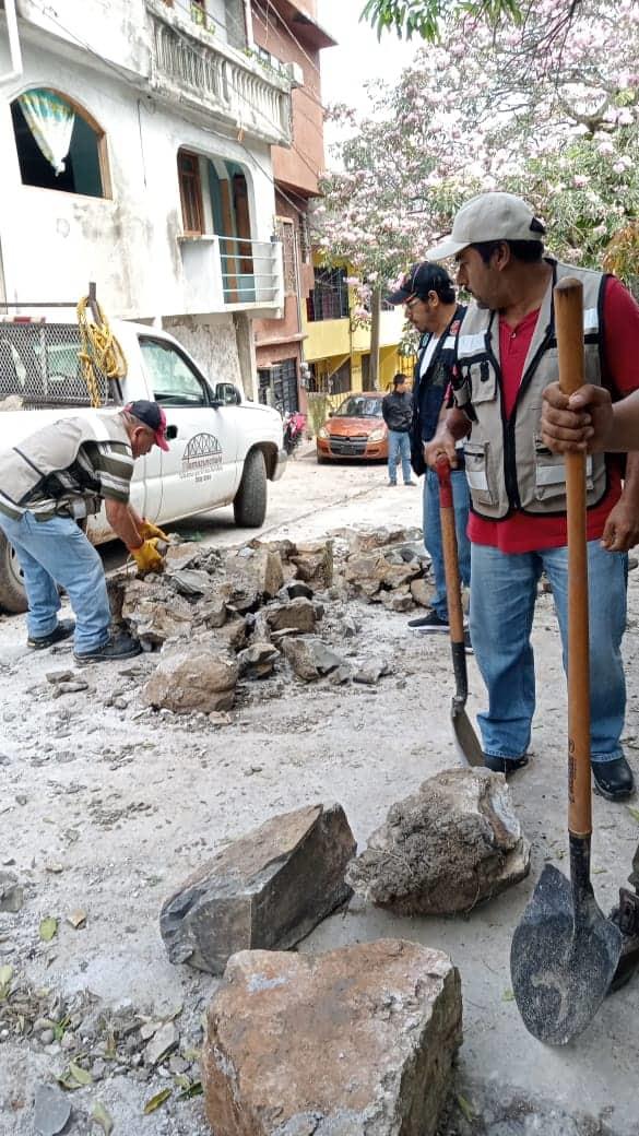 Retiraron escombro en calle del Chote 