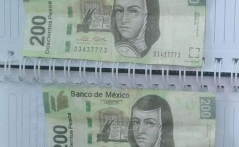 Billetes falsos en la región