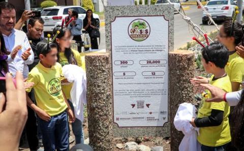 Inaugura Coesbioh primer Oasis Urbano de Hidalgo