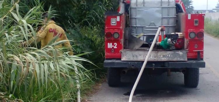 Sofocaron incendio  a Orillas del canal