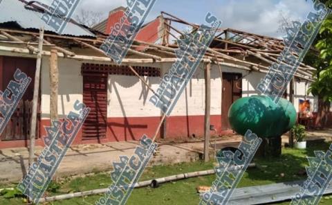 En Tantoyuca: Contabilizaron viviendas afectadas por tornado 
