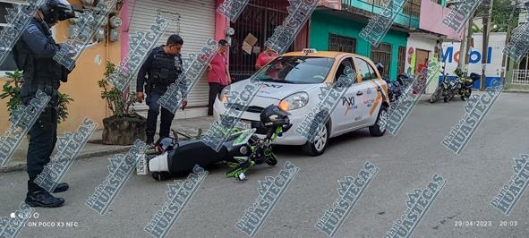 Ebrio motociclista provocó accidente