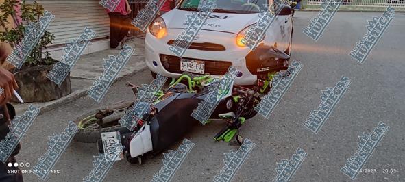 Ebrio motociclista provocó accidente