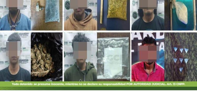 Varios detenidos por posesión de droga