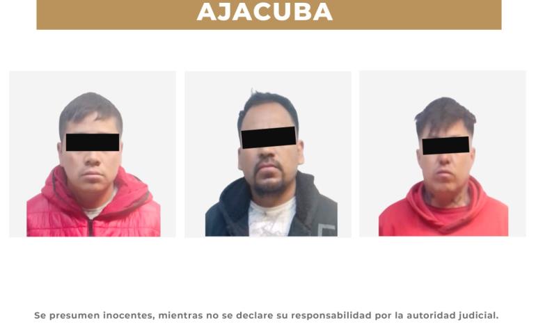 Con videovigilancia, ASEH detiene a tres sujetos relacionados con robo en Ajacuba