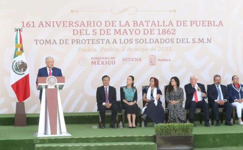 Sheinbaum asiste a conmemoración de la Batalla del 5 de Mayo en Puebla