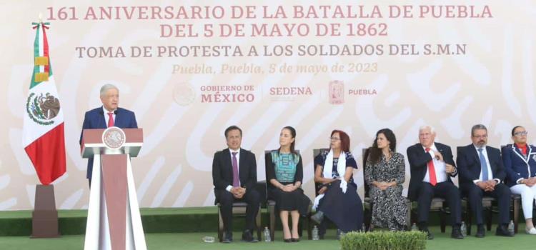 Sheinbaum asiste a conmemoración de la Batalla del 5 de Mayo en Puebla