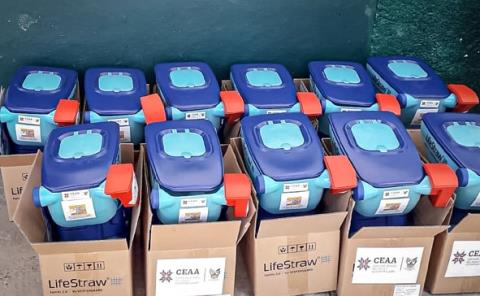 Entrega CEAA 379 filtros purificadores microbiológicos de agua para beber