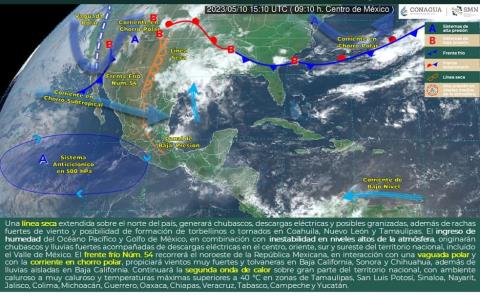 5 ciclones impactarán, anuncia SMN
