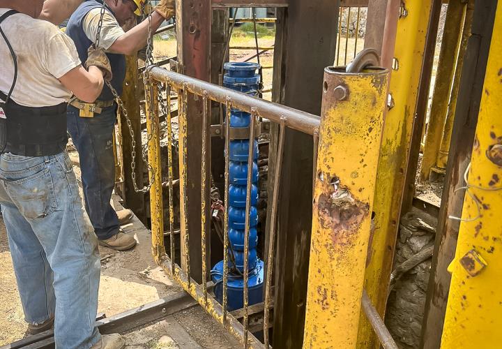 Caasim concluyó la reparación de la bomba de Mina paraíso