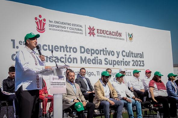 Natividad Castrejón inauguró Primer Encuentro Estatal Deportivo y Cultural de Educación Media Superior 2023