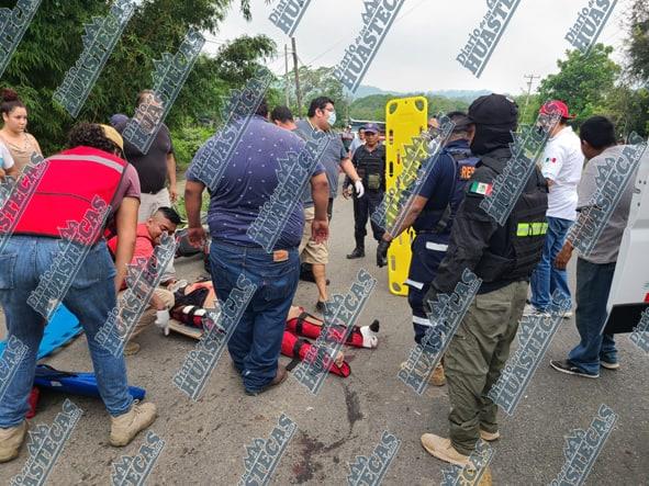 Motociclista lesionado