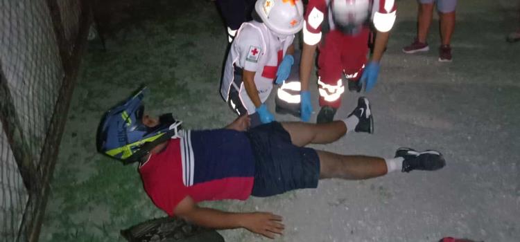 Herido en choque joven motociclista