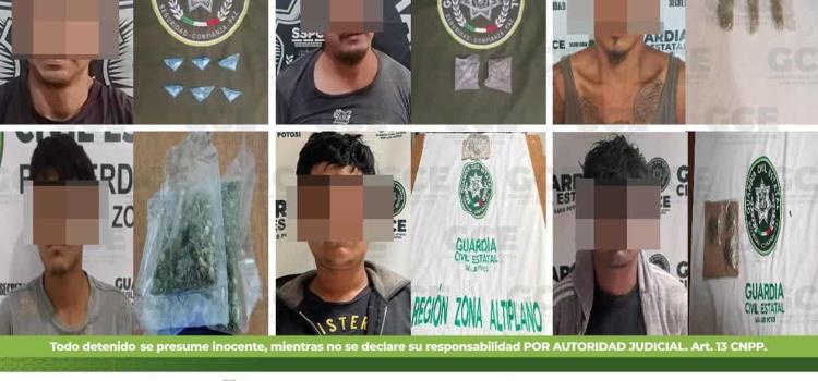 Detuvieron a dos sujetos con droga