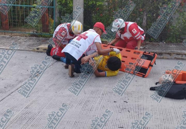 Motociclista derrapó y terminó lesionado