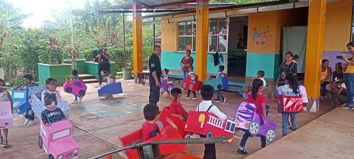 Impartieron taller de cultura vial a niños en Huautla