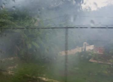 Intensa fumigación por casos de dengue