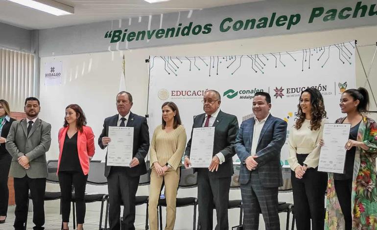 Conalep Hidalgo firmó importantes convenios en beneficio de las y los jóvenes estudiantes