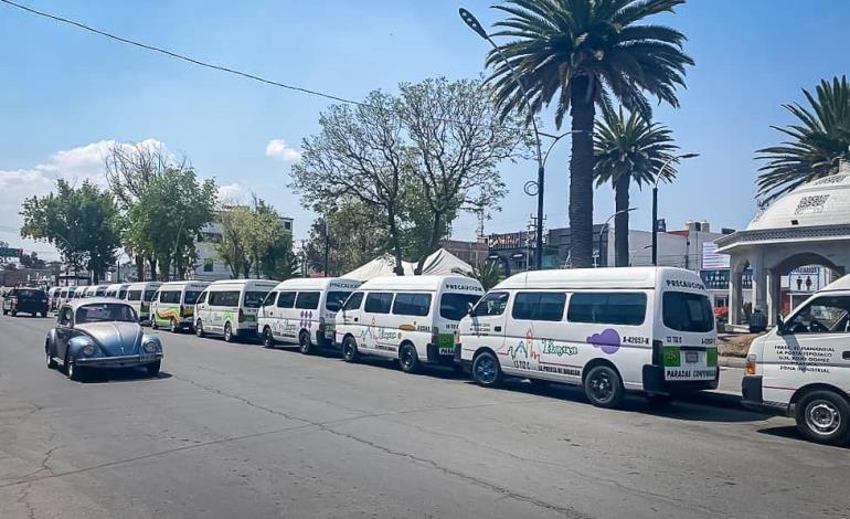 Personas concesionarias reanudan servicio de transporte en Tizayuca