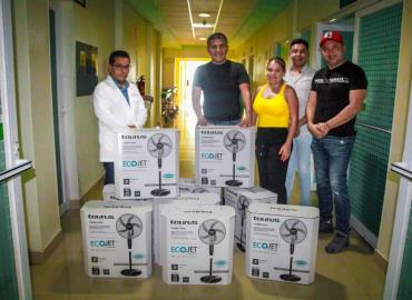 Donan ventiladores a hospital Santa Catarina de Alejandría