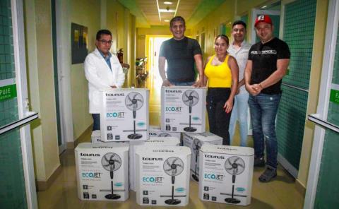 Donan ventiladores a hospital Santa Catarina de Alejandría
