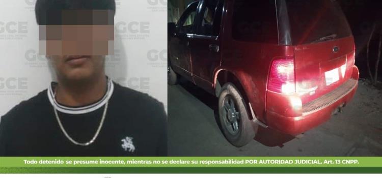 Jovenzuelo preso  por manejar ebrio