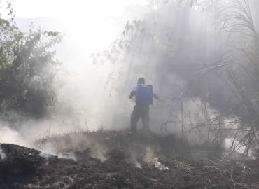 PC y SPM sofocaron incendio en Chiatipan