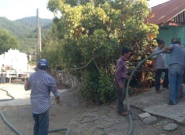 En Huazalingo brindaron servicio de agua mediante pipas