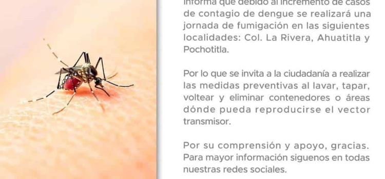 Aumentan casos de dengue en Orizatlán
